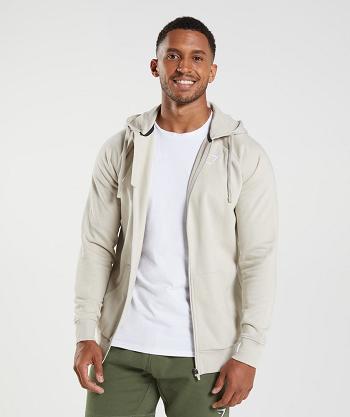 Pánské Mikiny S Kapucí Gymshark Crest Zip Up Šedé | CZ 2744JPQ